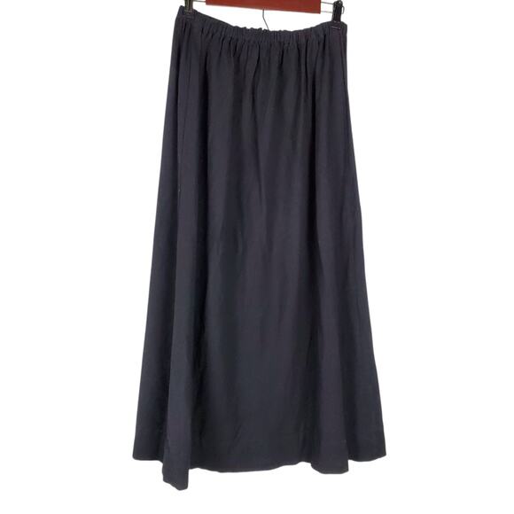 Krista Larson Long Black Skirt S/M/L Elastic Waist Pull On Layering Maxi - Picture 1 of 10